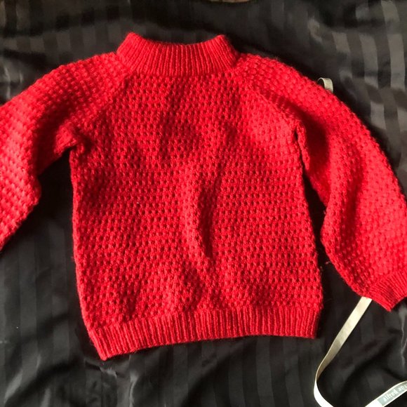 Jagman Vintage Hand Knit Chunky, Gorgeous Apple Red Sweater, Pure Virgin Wool - Picture 1 of 12